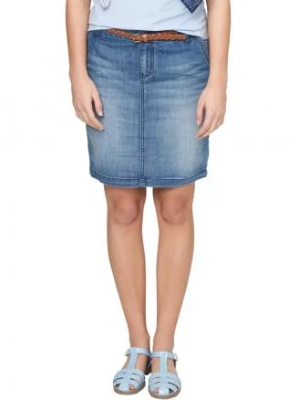 Классическая джинсовая юбка с потертостями S.OLIVER