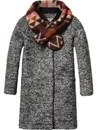 Утепленное пальто для девочки SCOTCH&SODA KIDS
