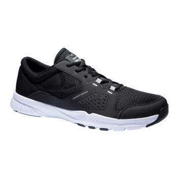 Men's Basic Fitness Shoes - Black - UK 8.5 - EU 43 By DOMYOS | Decathlon